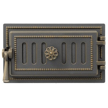 Дверца поддувальная чугунная Везувий 236 (бронза)