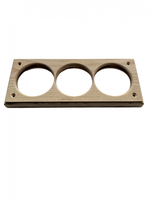 Накладка под розетку/выключатель 68 мм из дерева Ясень на бревно и блок-хаус диаметром 280мм