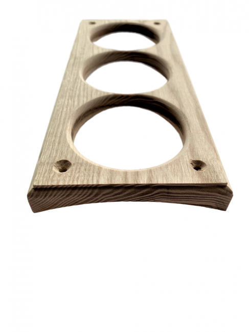 Накладка под розетку/выключатель 68 мм из дерева Ясень на бревно и блок-хаус диаметром 280мм
