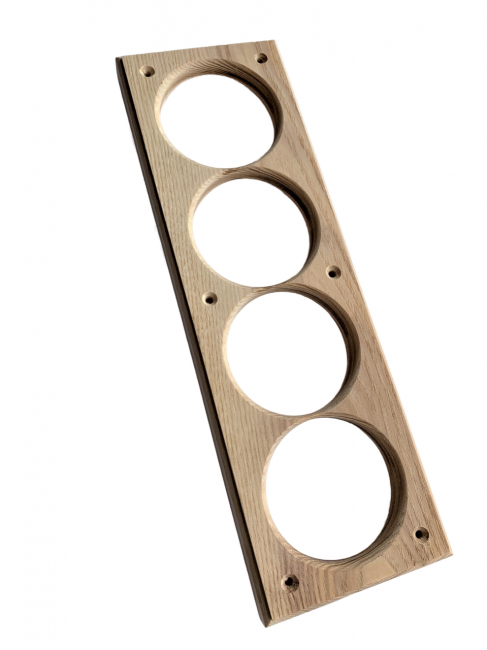 Накладка под розетку/выключатель 68 мм из дерева Ясень на бревно и блок-хаус диаметром 280мм