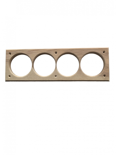 Накладка под розетку/выключатель 68 мм из дерева Ясень на бревно и блок-хаус диаметром 280мм