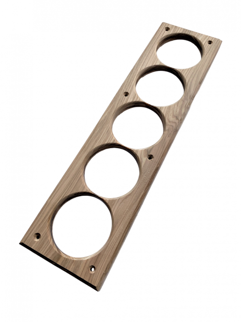 Накладка под розетку/выключатель 68 мм из дерева Ясень на бревно и блок-хаус диаметром 280мм