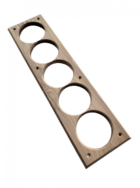 Накладка под розетку/выключатель 68 мм из дерева Ясень на бревно и блок-хаус диаметром 280мм