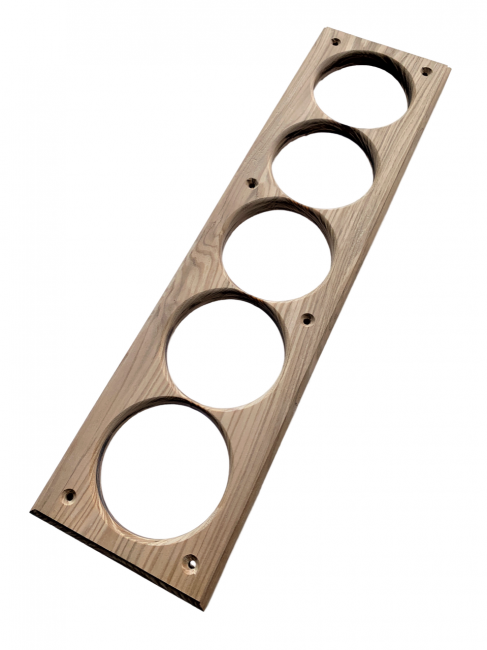 Накладка под розетку/выключатель 68 мм из дерева Ясень на бревно и блок-хаус диаметром 280мм