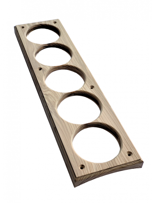 Накладка под розетку/выключатель 68 мм из дерева Ясень на бревно и блок-хаус диаметром 280мм