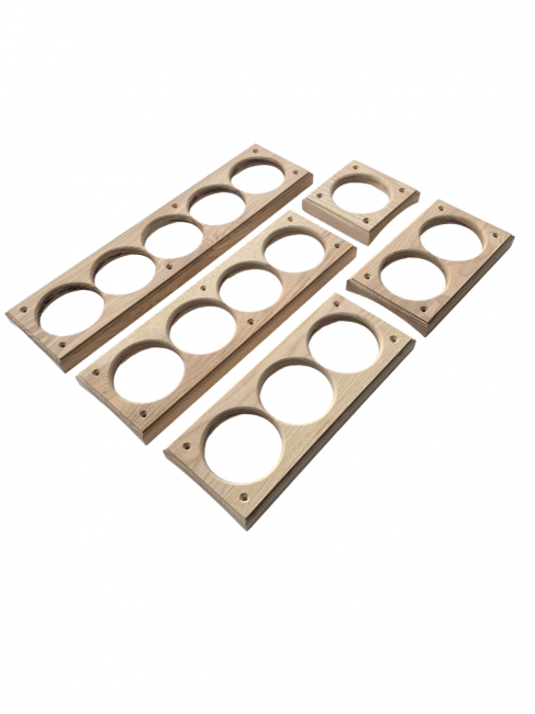 Накладка под розетку/выключатель 68 мм из дерева Ясень на бревно и блок-хаус диаметром 280мм