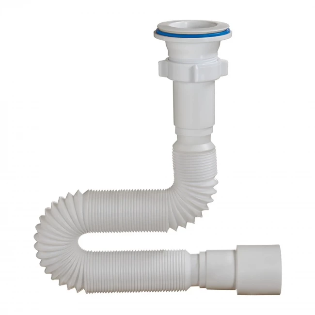 Сифон гофрированный 1½"х40/50мм, L 1250мм с пластиковой решёткой Ø 70мм А-7013 ОРИО