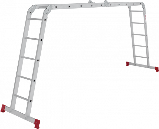 Лестница-трансформер 4х4 высота секции 1,23 м, высота общая 4,54 м, алюминий