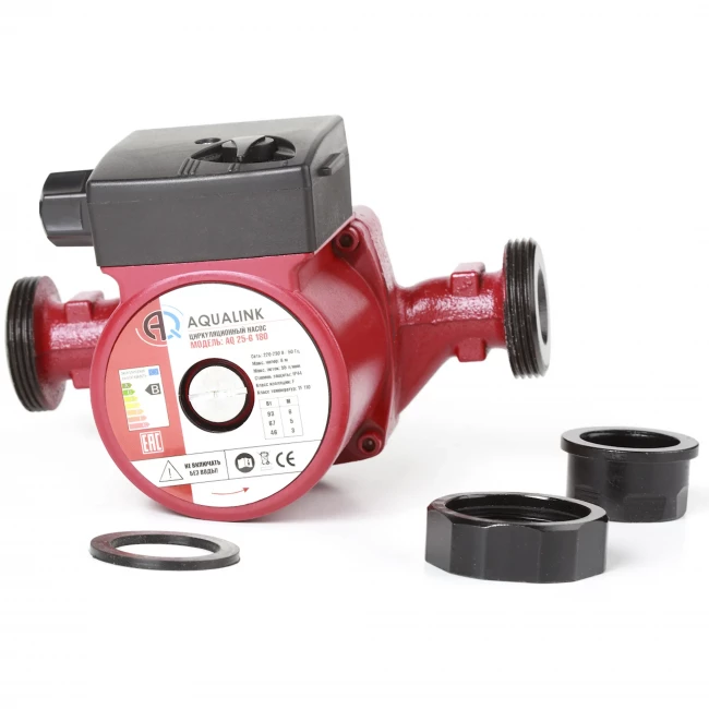 Насос циркуляционный 25/8 180 с гайками (AQUALINK)