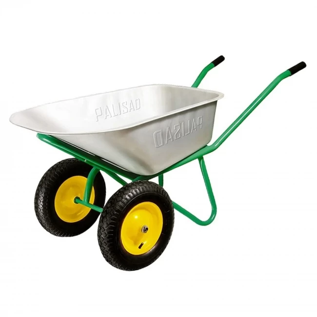 Тачка садово-строительная, 2-х колесная, усиленная, грузоподъемность 320 кг, объем 100 л Palisad