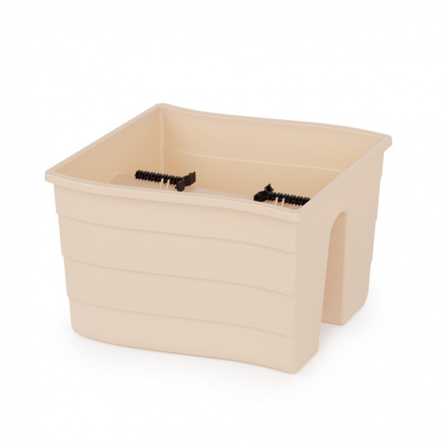 Кашпо на перила 290х290х200мм, цвет бежевый