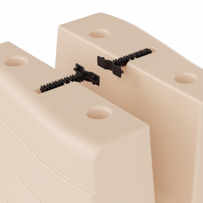 Кашпо на перила 290х290х200мм, цвет бежевый