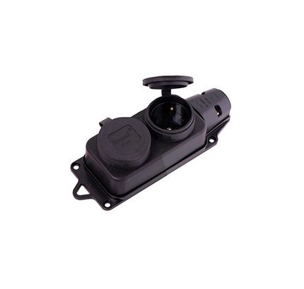 Колодка двухместная с заглушками каучуковая