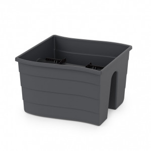 Кашпо на перила 290х290х200мм, цвет графитовый