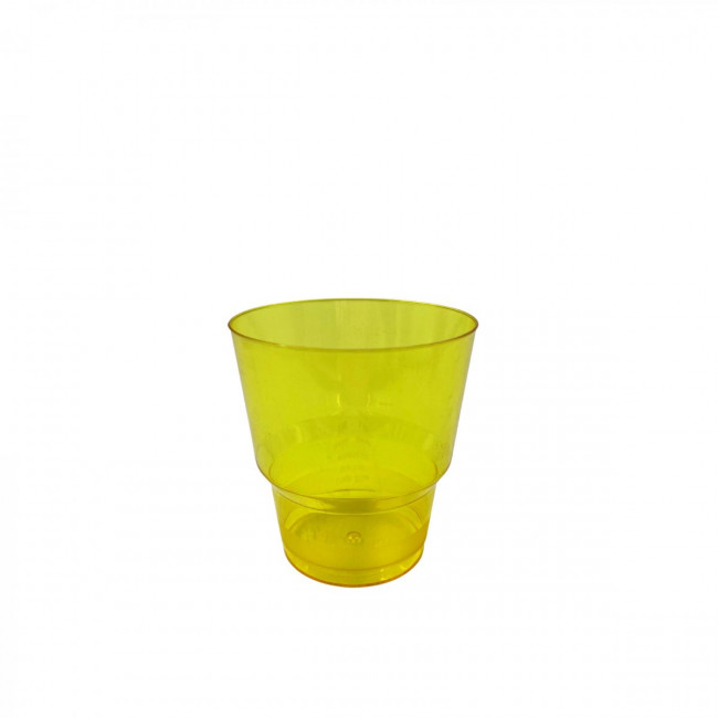 Стакан одноразовый Кристалл желтый 200 мл, 50 шт