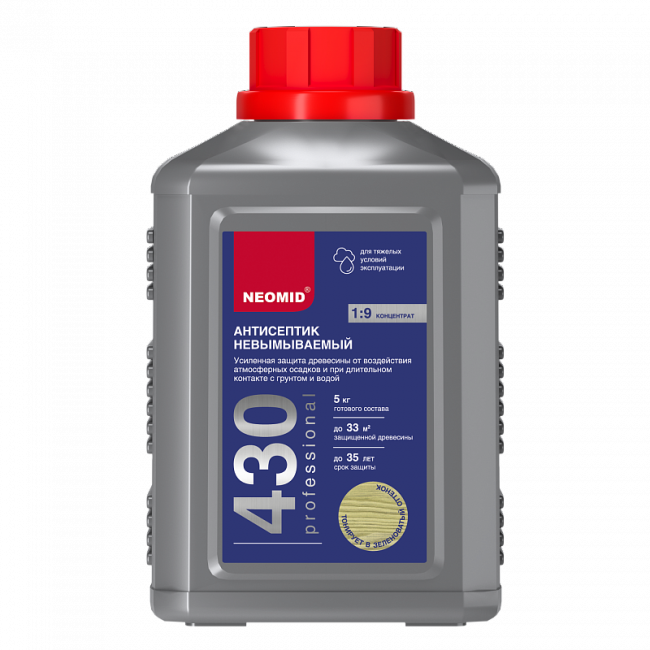 АНТИСЕПТИК-КОНСЕРВАНТ НЕВЫМЫВАЕМЫЙ NEOMID 430 Концентрат 1:9