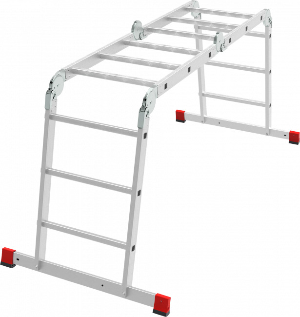 Лестница-трансформер 4х3 ступени высота секции 0,95 м, высота общая 3,46 м, алюминий