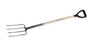 Вилы ФАВОРИТ садовые с деревянным черенком и пластиковой рукояткой 280х180х1500мм