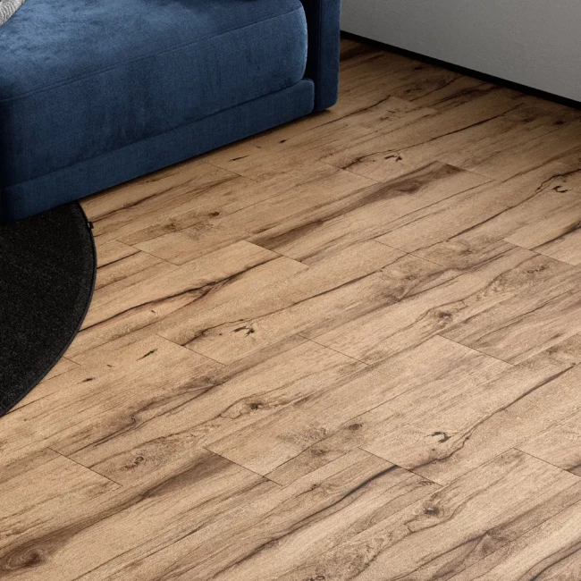 Плитка Глазурованный керамогранит Cersanit Oakland 18.5x59.8 см 1.216 м² матовый цвет коричневый