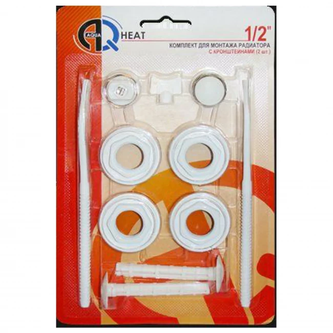 Комплект для монтажа радиатора 1/2" 11 элементов (2 кронштейна)