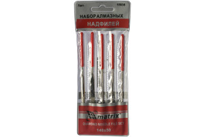 Набор надфилей алмазных 140х50х3мм, 5шт Matrix