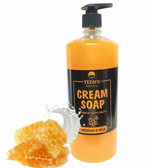 Мыло крем с дозатором Молоко и мед, 1л