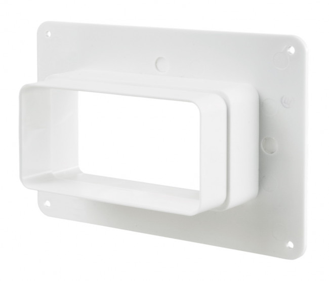 Пластина настенная для плоского канала с фланцем 120х60 Эвент