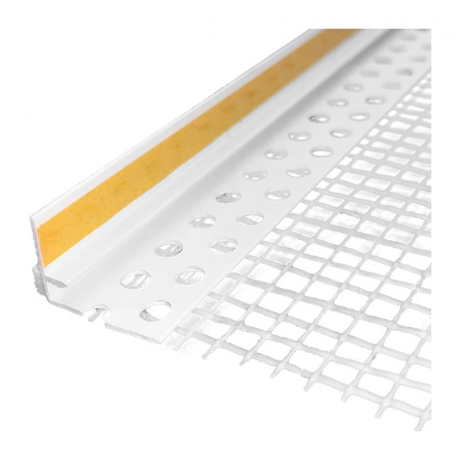 Профиль примыкающий оконный ПВХ с сеткой ПС-6С 2400мм