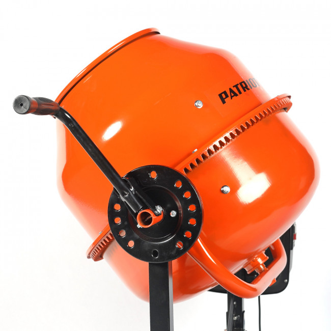 Бетоносмеситель PATRIOT BM 128C, 350 Вт, 120 кг готовой смеси, венец - чугун