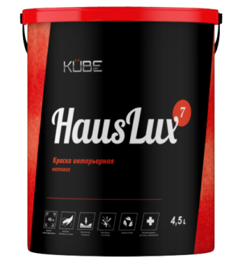 Краска супербелая моющаяся Куб Хауслюкс 7