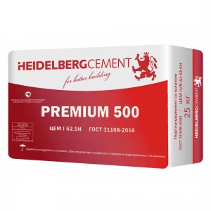 Цемент HEIDELBERG (PREMIUM 600 ЦЕМ 1 52.5Н) Красный  25кг.