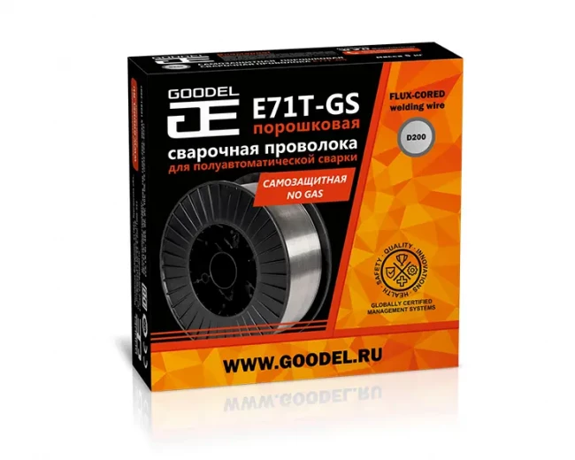  Проволока сварочная порошковая E71TGS 1 кг в катушке Goodel