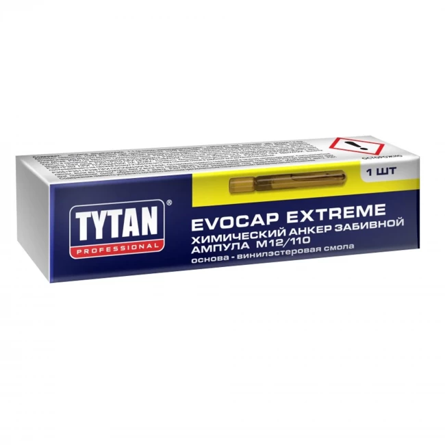 Химический анкер "TYTAN" ампула EVOCAP STANDARD M12/110 забивной (в блистере) 