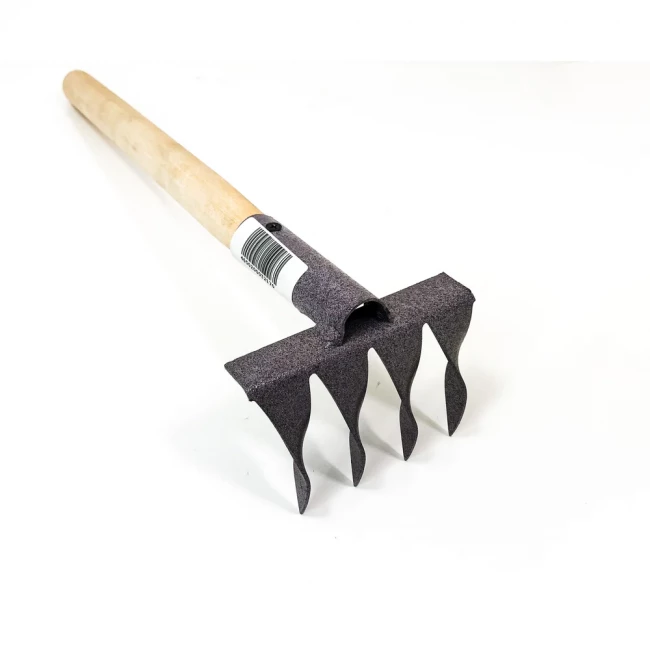 Грабли витые 4 зуба с черенком