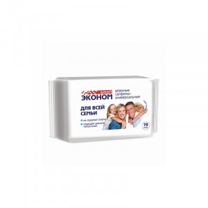 Салфетки влажные для всей семьи с антибакт. эффектом Эконом smart