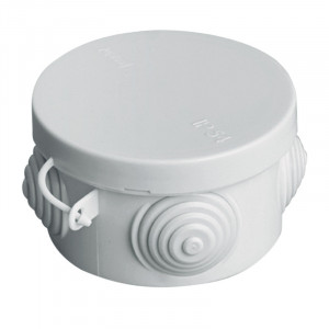 Коробка распаячная TDM ОП D85х40мм крышка IP54 4вх