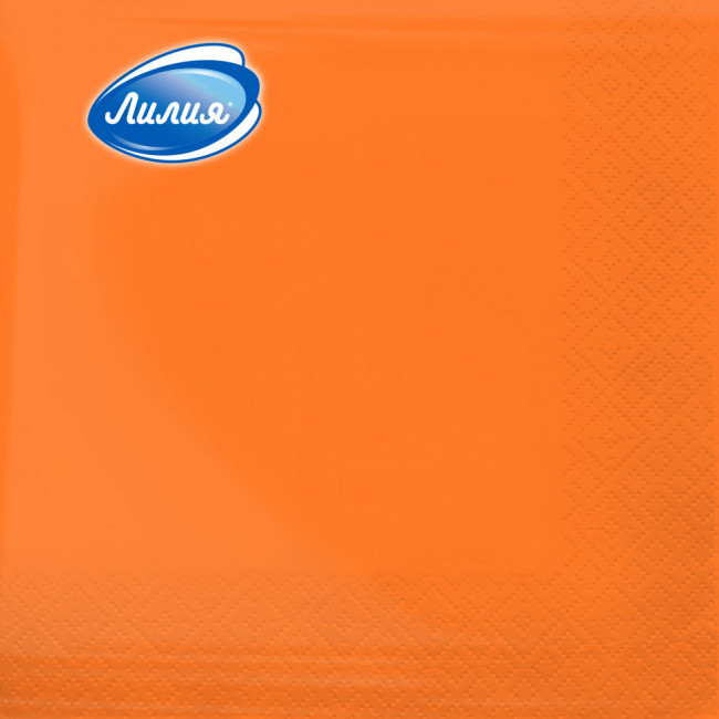 Салфетки Лилия 33х33 Оранжевый 2сл 20л