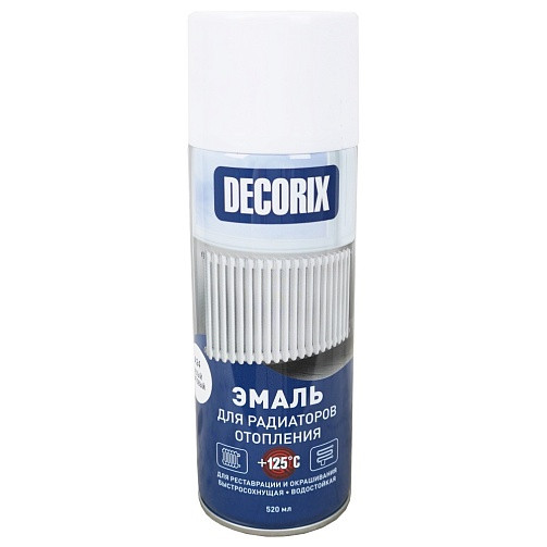 Эмаль аэрозоль для радиаторов 520мл DECORIX