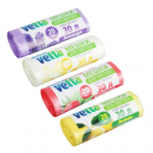 Мешок для мусора 30л х 20шт БИО 9мкм 4 аромата