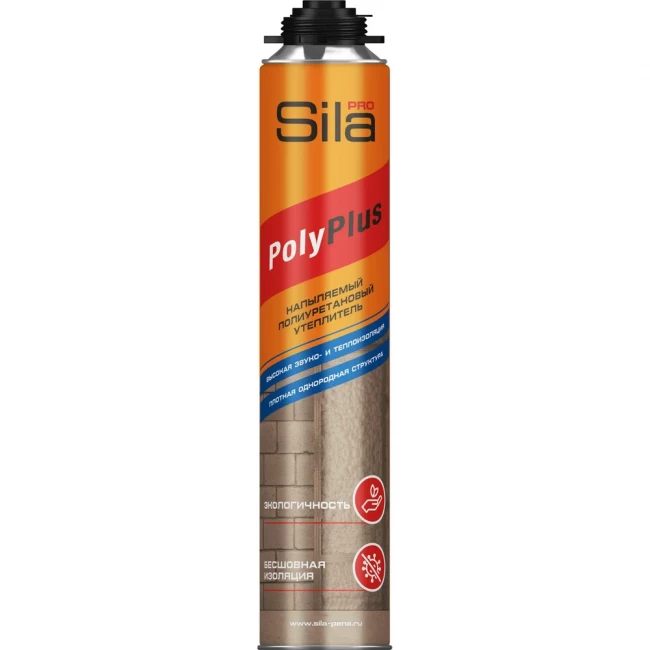 Утеплитель напыляемый, полиуретановый SILA PRO POLYNOR, 850мл
