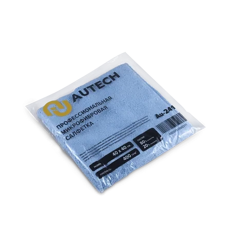 Салфетка микрофибра AuTech PROFI-MICROFASERTUCH BLAU 40*40см, 400гр, голубая       