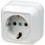 Розетка с заземлением наружная