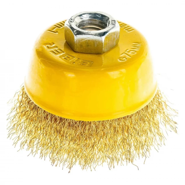 Щётка крацовка под УШМ 75мм BIBER