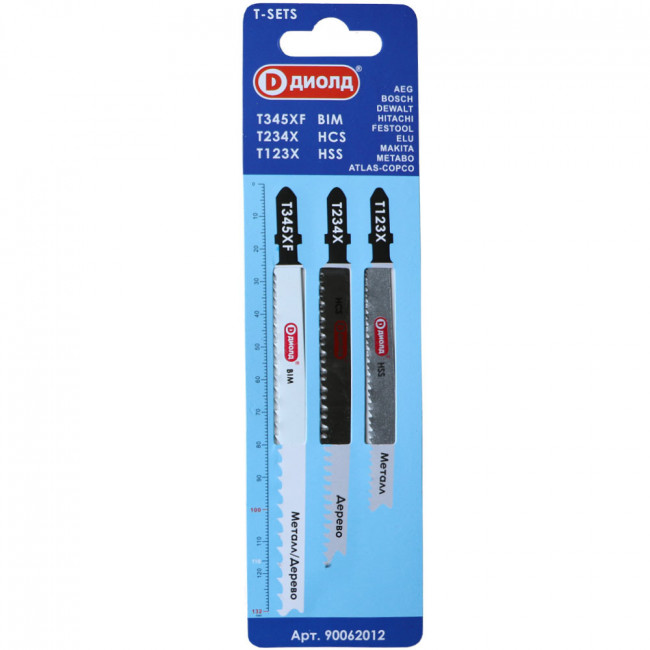 Пилки для лобзика T-SETS (Т123X, Т234X, Т345X)