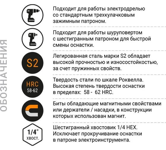 Бита PН2 c магнитной насадкой NOX MAGNEO 50мм