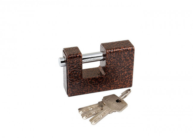 Замок навесной A-JX 80мм перф ключ