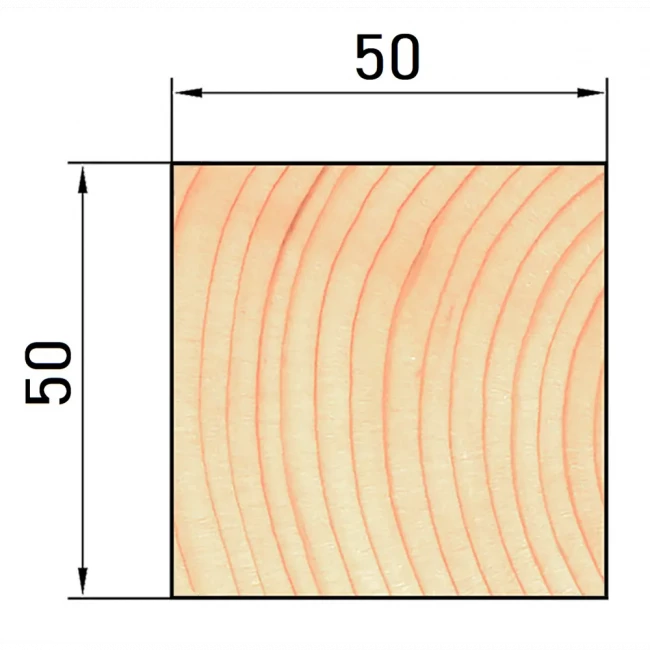 Брусок деревянный сухой строганый 3м